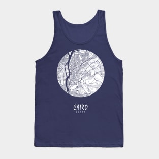 Cairo, Egypt City Map - Full Moon Tank Top